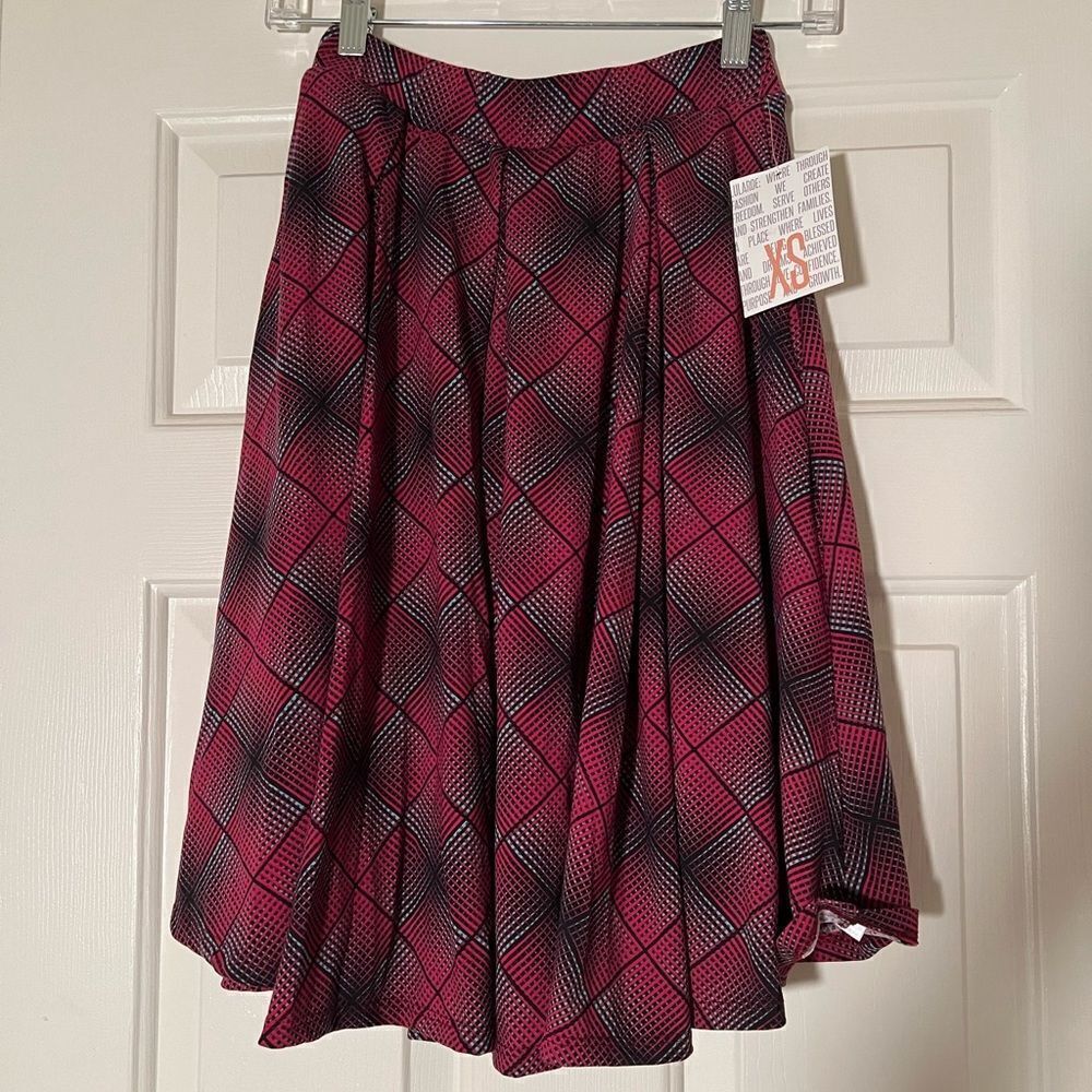 NWT Lularoe Madison Skirt - Plaid
